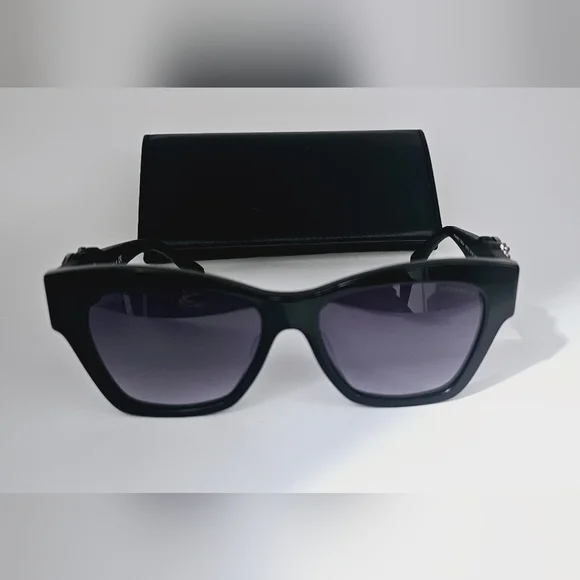 CHANEL SUNGLASSES CAT EYE BLACK CH5456 - Picture 13 of 16